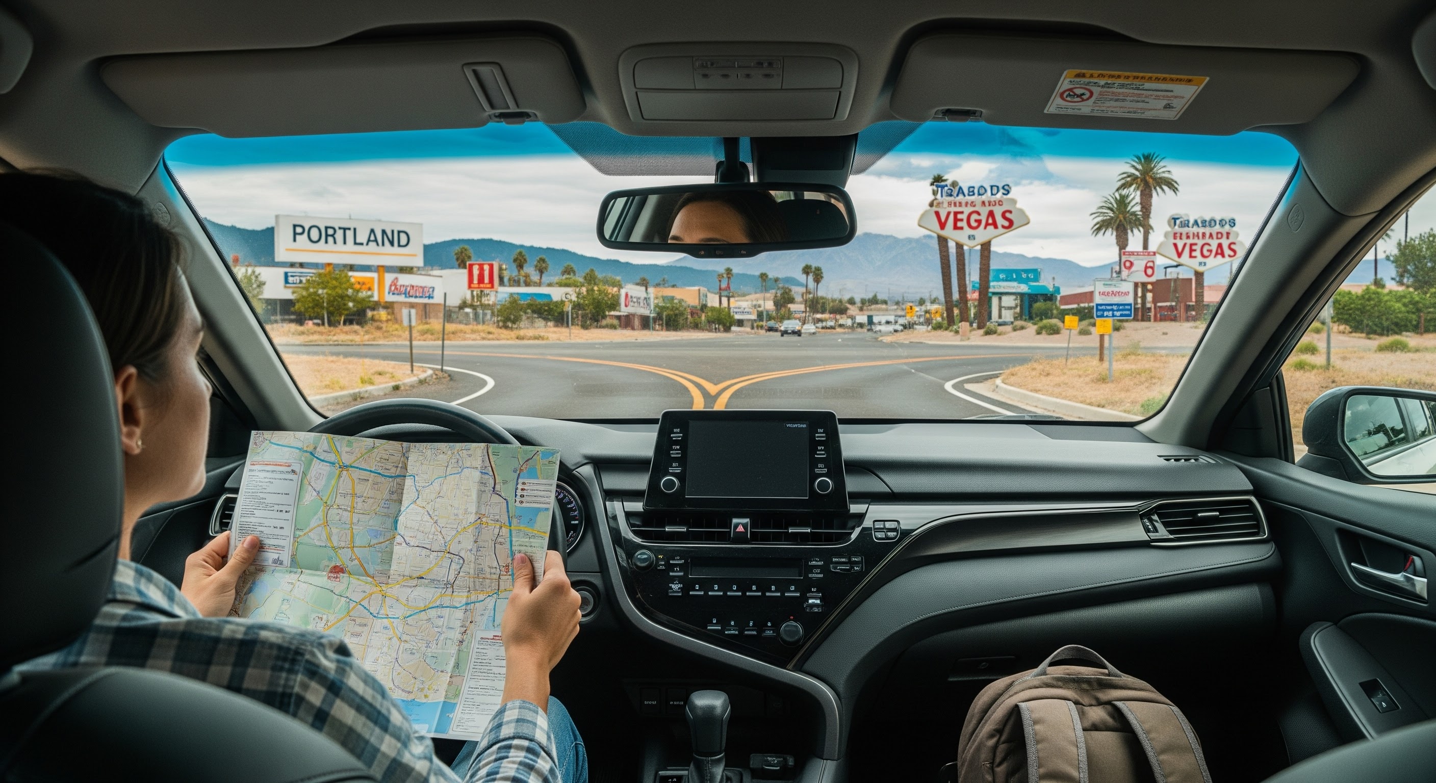 Scenic road for car rentals